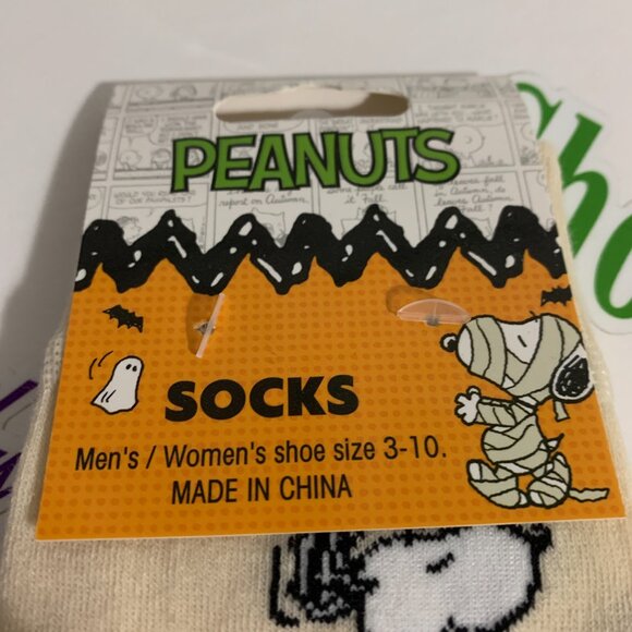 Peanuts Socks Crew Thanksgivings Halloween Snoopy Woodstock Mens Womens 3 - 10 - Picture 3 of 6